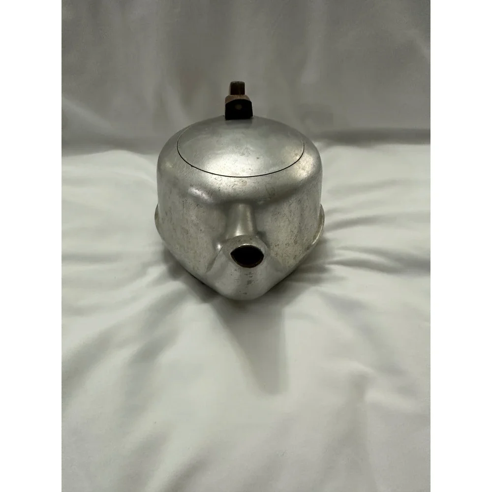 Vintage Picqout Ware Teapot Stainless Wood Handle Mid‎ Century